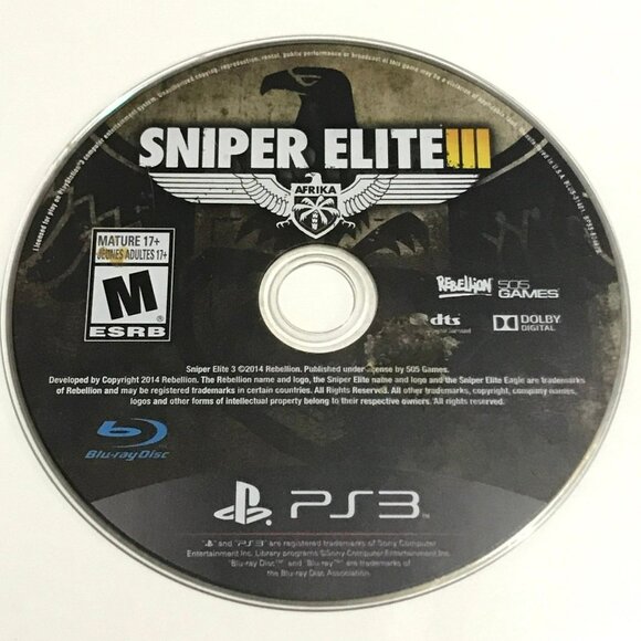 PS3 Sniper Elite 3 Playstation 3 - Picture 1 of 2